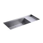 Stages Undercounter Stainless Steel 45x18.5x9.8125 0-Hole Single Bowl Kitchen Sink